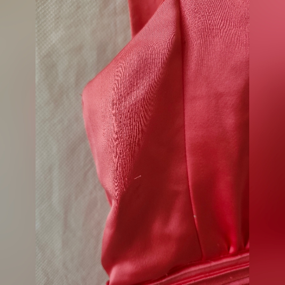 Ramy Brook Gabrielle Satin Ruched Mini Dress In Punch Size 8 - Picture 6 of 11